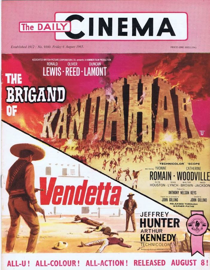 TODAYS CINEMA magazine side cover Issue 9100 6 August 1965