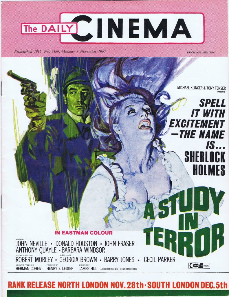 TODAYS CINEMA magazine side cover Issue 9139 8 November 1965