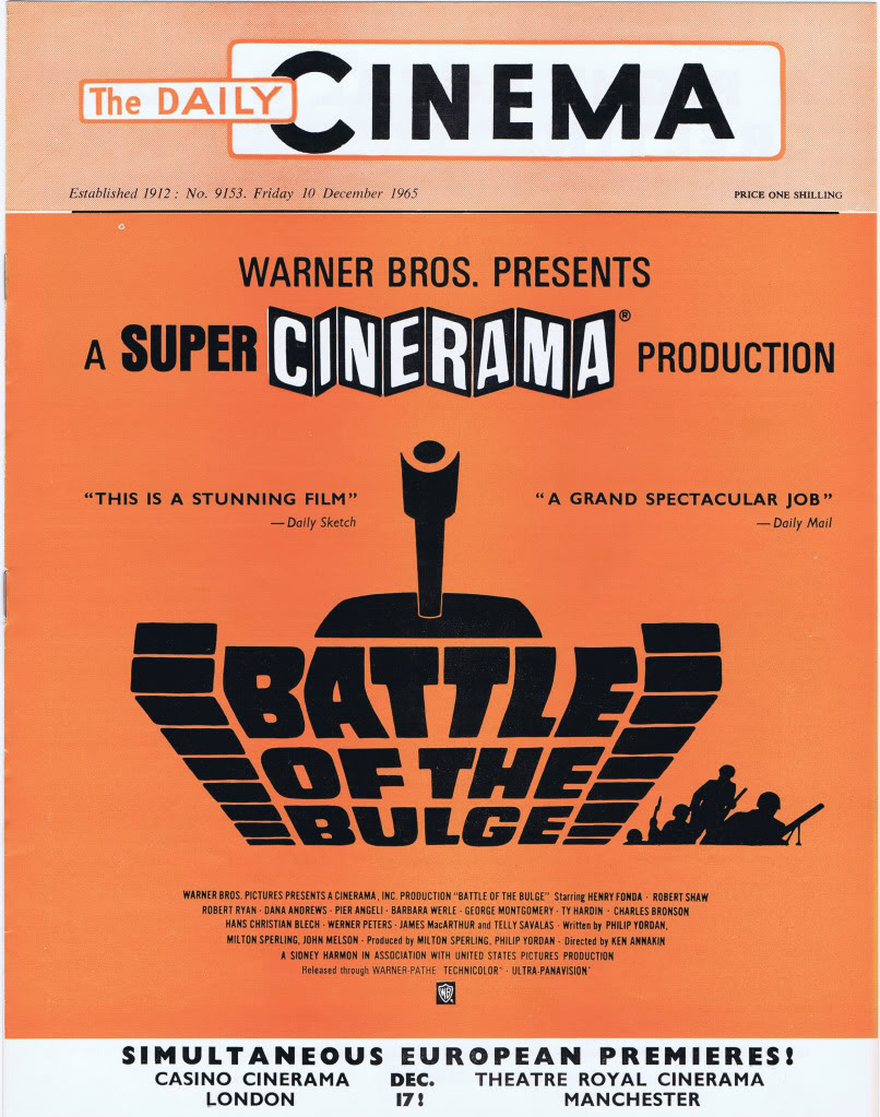 TODAYS CINEMA magazine side cover Issue 9153 10 December 1965