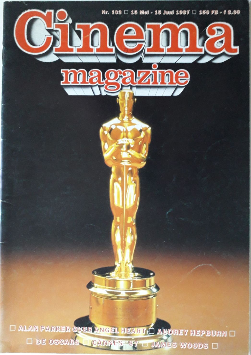 CINEMA (Be) magazine side cover Issue 103 15 May 1987