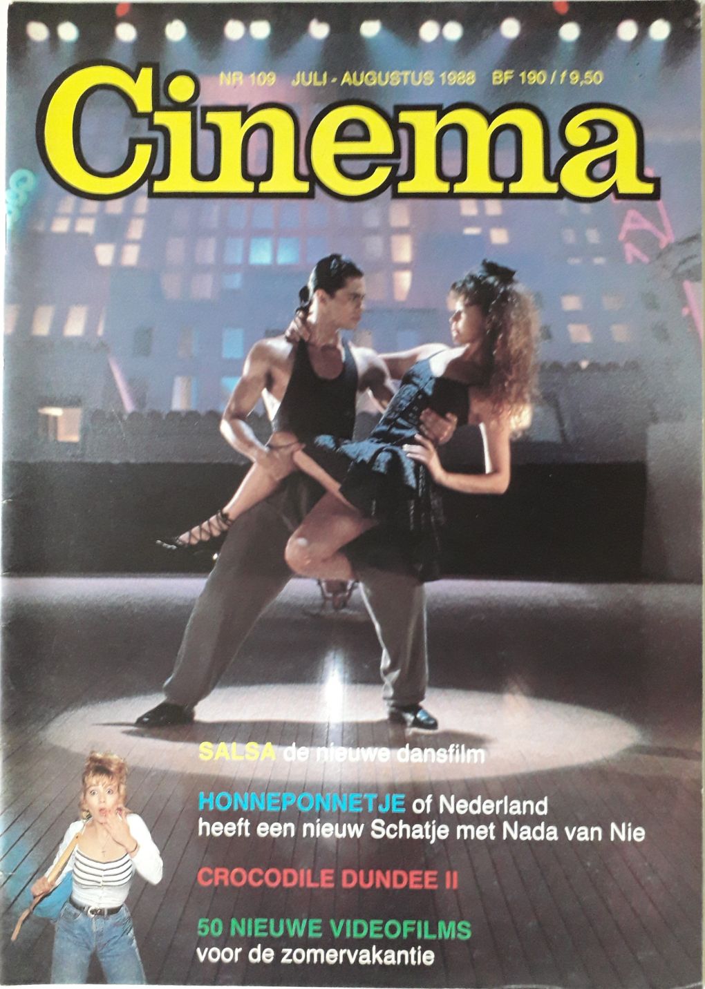CINEMA (Be) magazine side cover Issue 109  July/August 1988