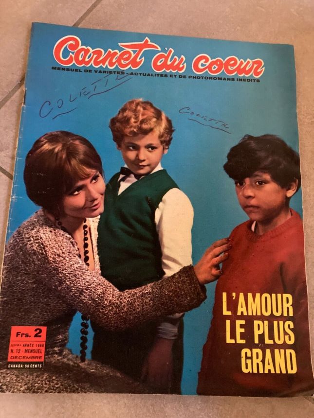 CARNET DU COEUR magazine side cover Issue 12   1966