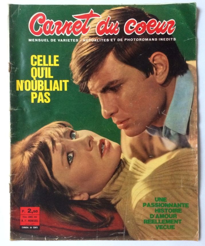CARNET DU COEUR magazine side cover Issue 7   1969