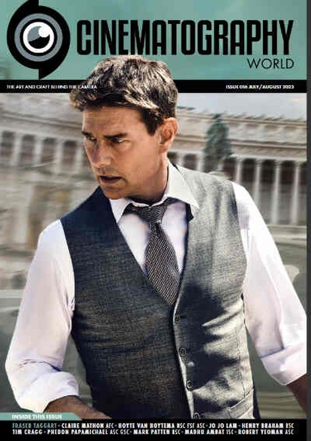 CINEMATOGRAPHY WORLD magazine side cover Issue 16  July/August 2023