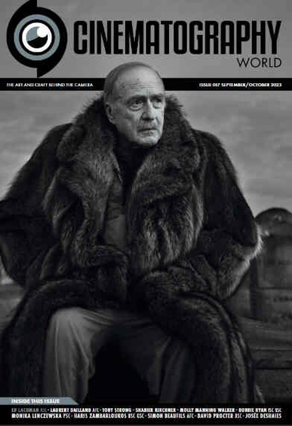 CINEMATOGRAPHY WORLD magazine side cover Issue 17  September/October 2023