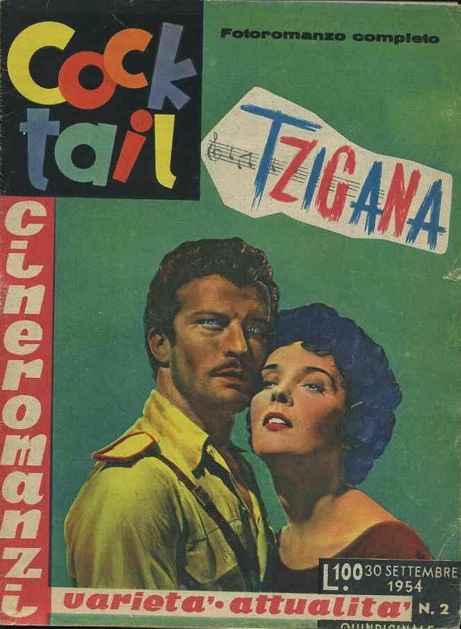 COCKTAIL CINEROMANZI magazine side cover Issue 2 30 September 1954