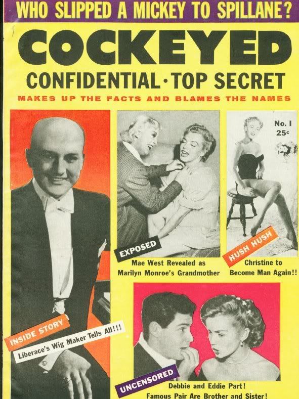 COCKEYED magazine side cover Issue 1  1955