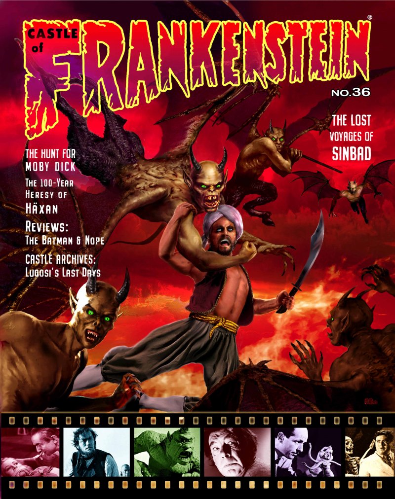 CASTLE OF FRANKENSTEIN magazine side cover Issue 36  November 2022