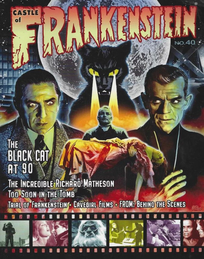 CASTLE OF FRANKENSTEIN magazine side cover Issue 40   2024