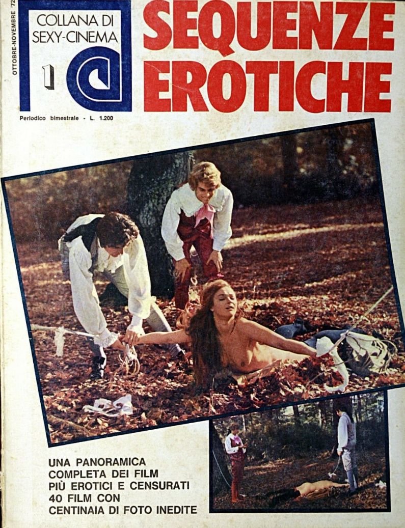 NEW (NUOVO) COLLANA DI SEXY-CINEMA magazine side cover Issue 1  October/November 1972