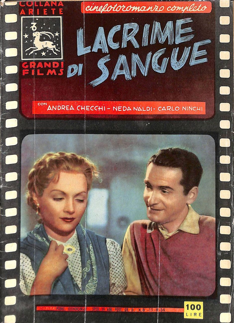 COLLANA ARIETE GRANDI FILMS magazine side cover Issue 8 15 August 1954