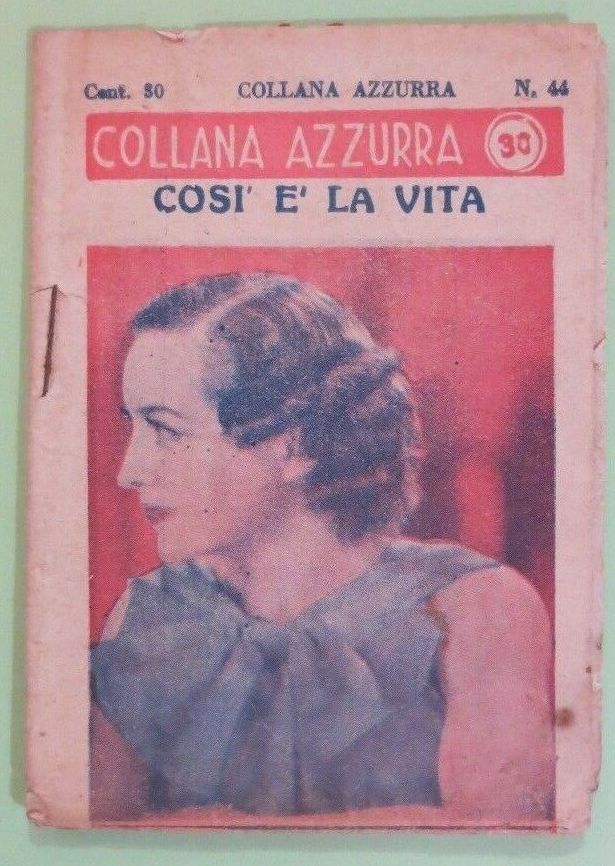 COLLANA AZZURRA magazine side cover Issue 44   1941