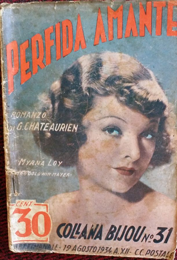 COLLANA BIJOU magazine side cover Issue 31 19 August 1934