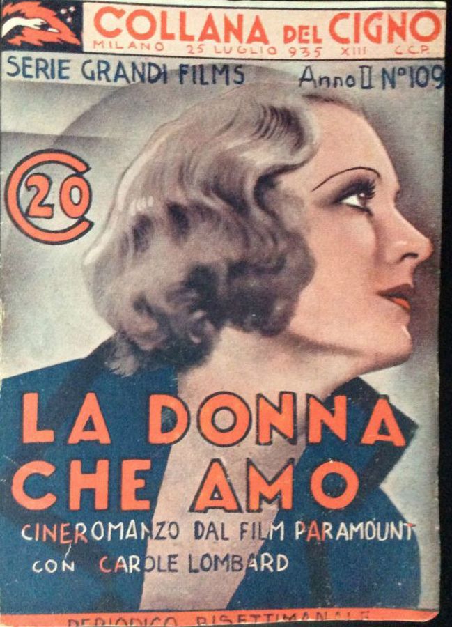 COLLANA DEL CIGNO magazine side cover Issue 109 25 July 1935