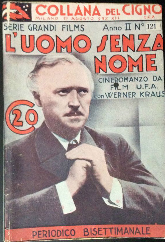 COLLANA DEL CIGNO magazine side cover Issue 121 19 August 1935