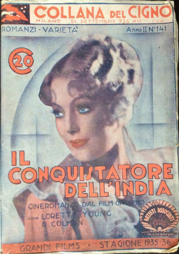 COLLANA DEL CIGNO magazine side cover Issue 141 21 September 1935