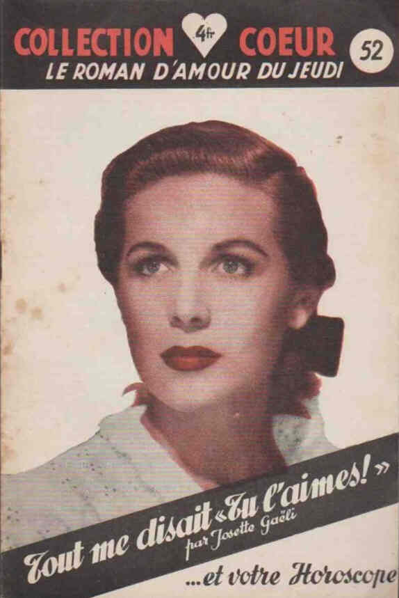 COLLECTION COEUR magazine side cover Issue 52  1948