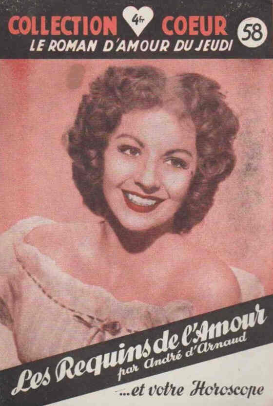 COLLECTION COEUR magazine side cover Issue 58  1949