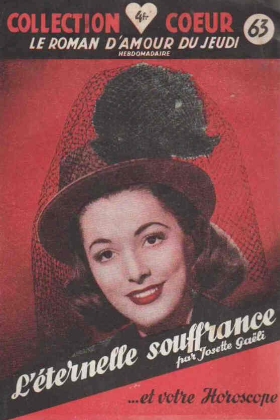 COLLECTION COEUR magazine side cover Issue 63  1949