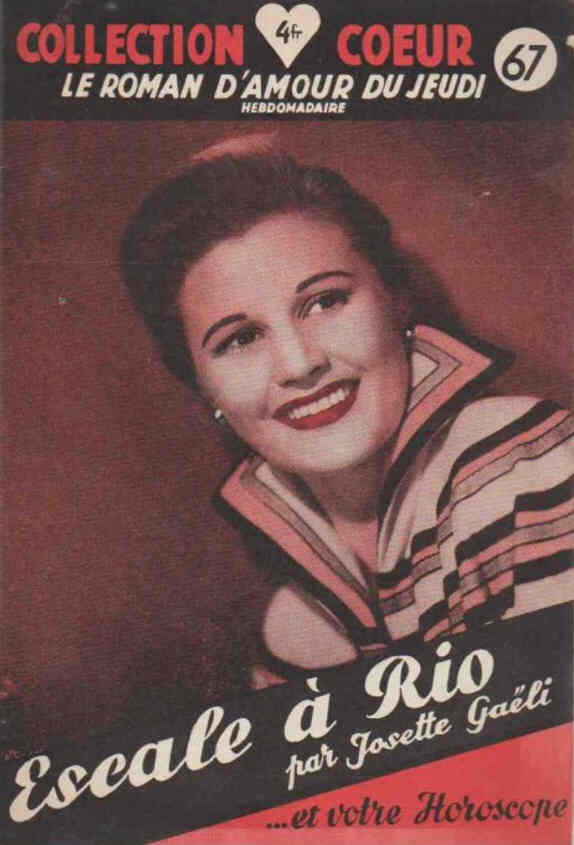 COLLECTION COEUR magazine side cover Issue 67  1949