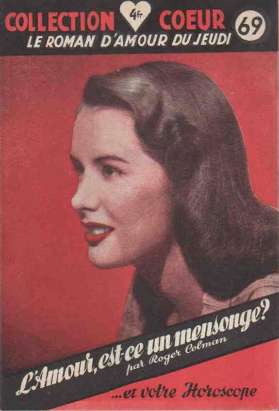 COLLECTION COEUR magazine side cover Issue 69  1949