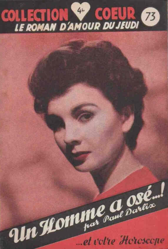 COLLECTION COEUR magazine side cover Issue 73  1949