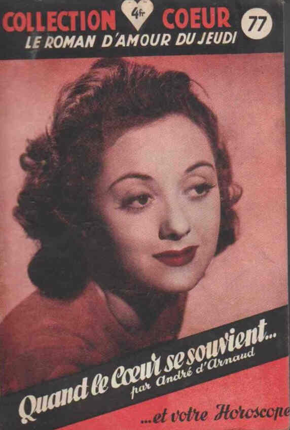 COLLECTION COEUR magazine side cover Issue 77  1949