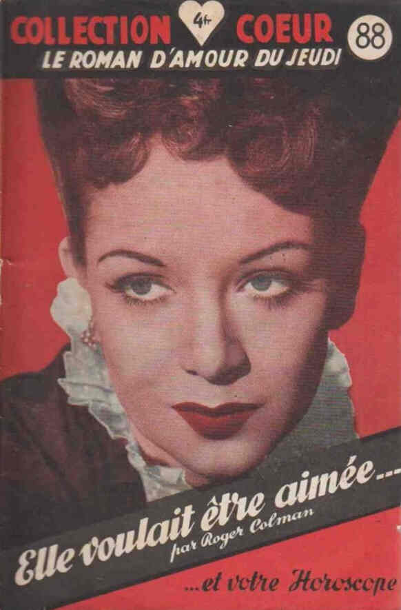 COLLECTION COEUR magazine side cover Issue 88  1949