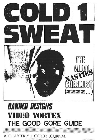 COLD SWEAT magazine side cover Issue 1  1987