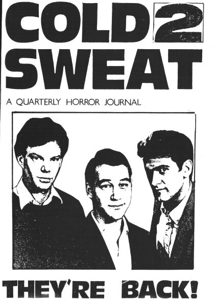 COLD SWEAT magazine side cover Issue 2  1988