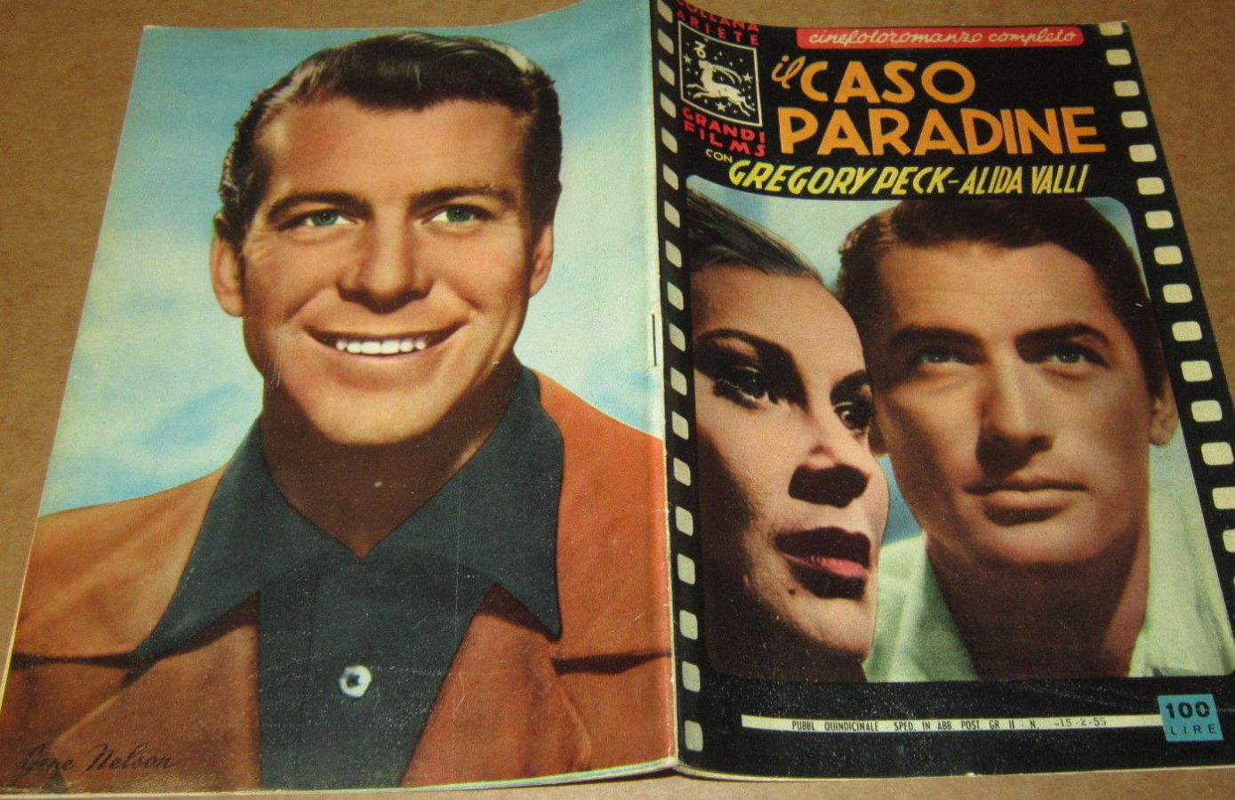 COLLANA ARIETE GRANDI FILMS magazine side cover Issue 16 15 February 1955