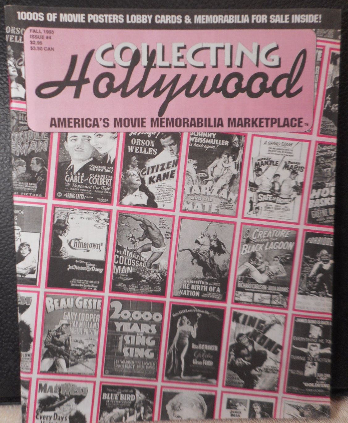 COLLECTING HOLLYWOOD magazine side cover Issue 4 Fall 1993