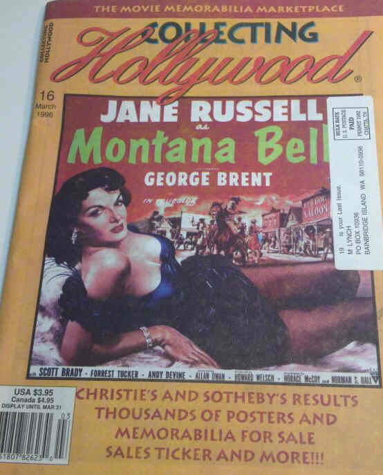 COLLECTING HOLLYWOOD magazine side cover Issue 16 March 1996