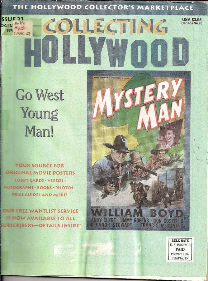 COLLECTING HOLLYWOOD magazine side cover Issue 23 October 1996