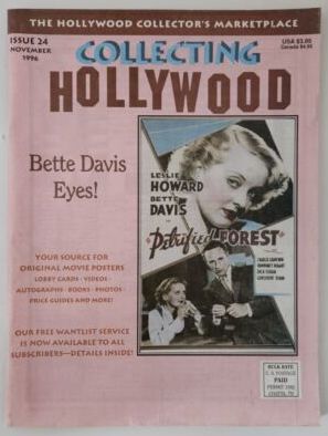 COLLECTING HOLLYWOOD magazine side cover Issue 24 November 1996