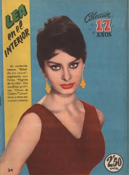 COLECCION 17 ANOS magazine side cover Issue 34 25 January 1960