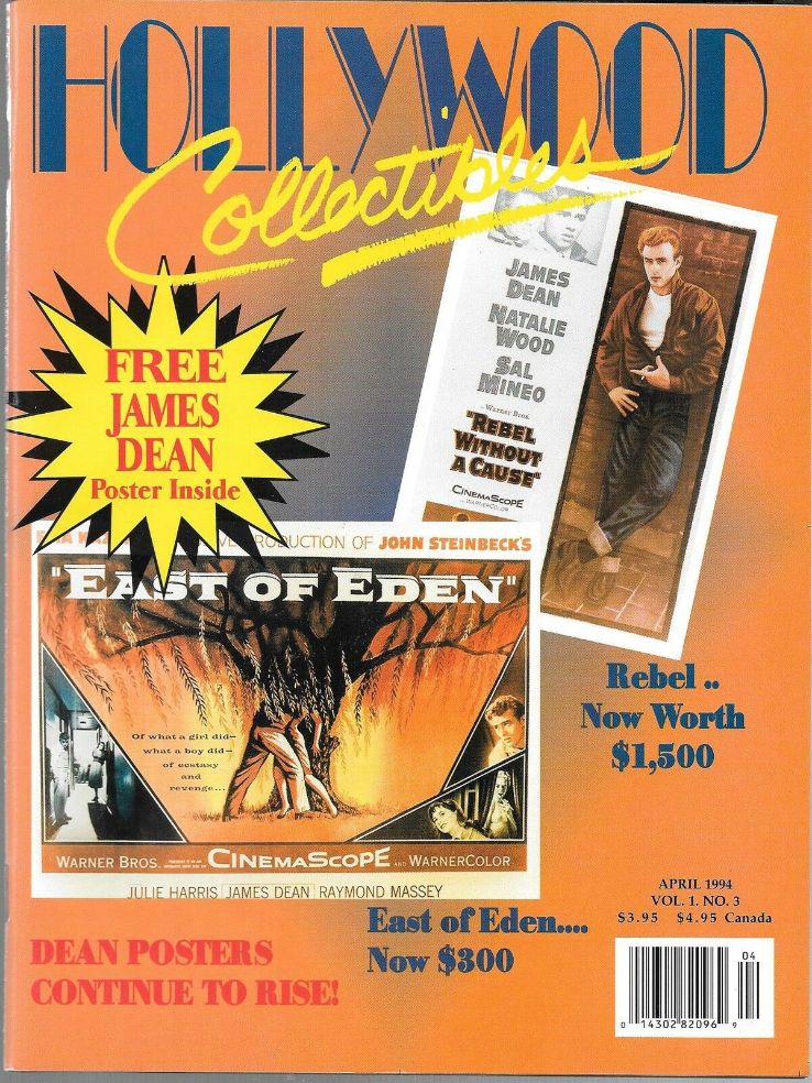 COLLECTING HOLLYWOOD magazine side cover  Vol 1 No  3  April 1994