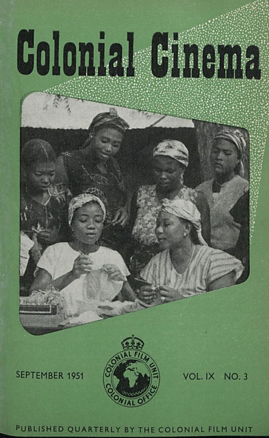 COLONIAL CINEMA magazine side cover September 1951