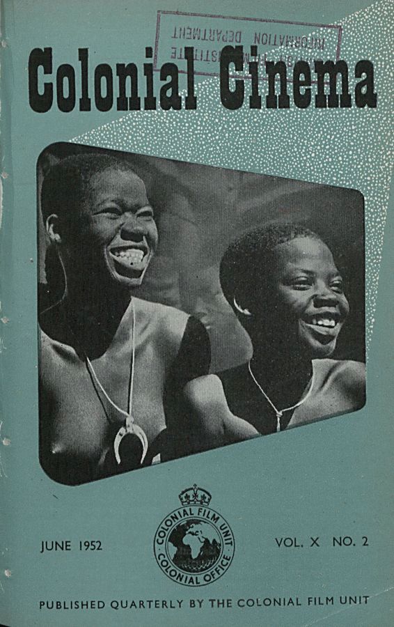 COLONIAL CINEMA magazine side cover June 1952
