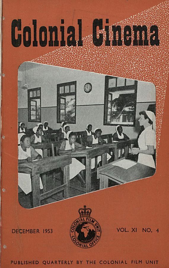 COLONIAL CINEMA magazine side cover December 1953