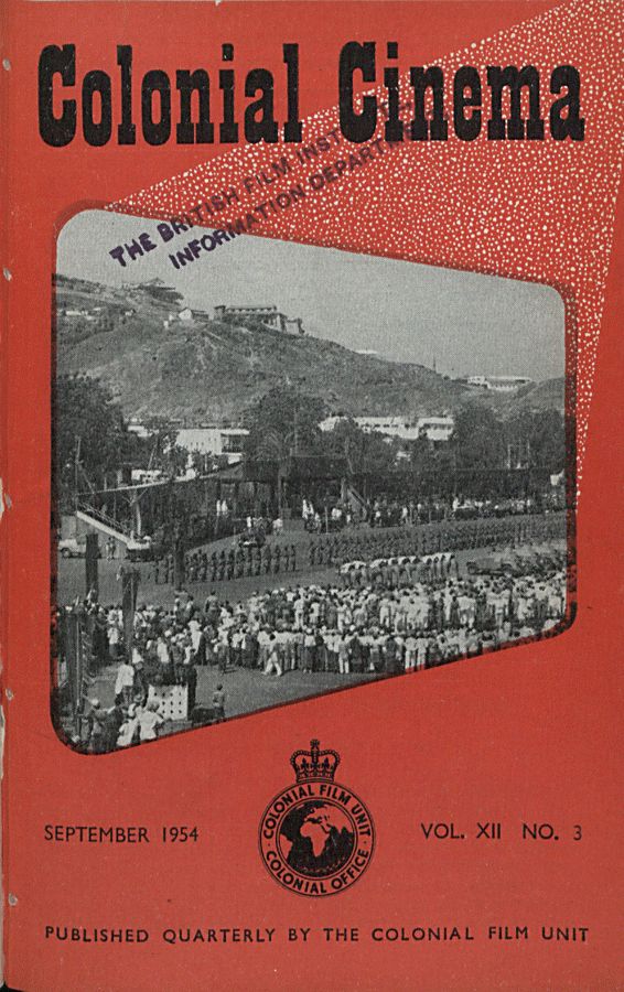 COLONIAL CINEMA magazine side cover September 1954