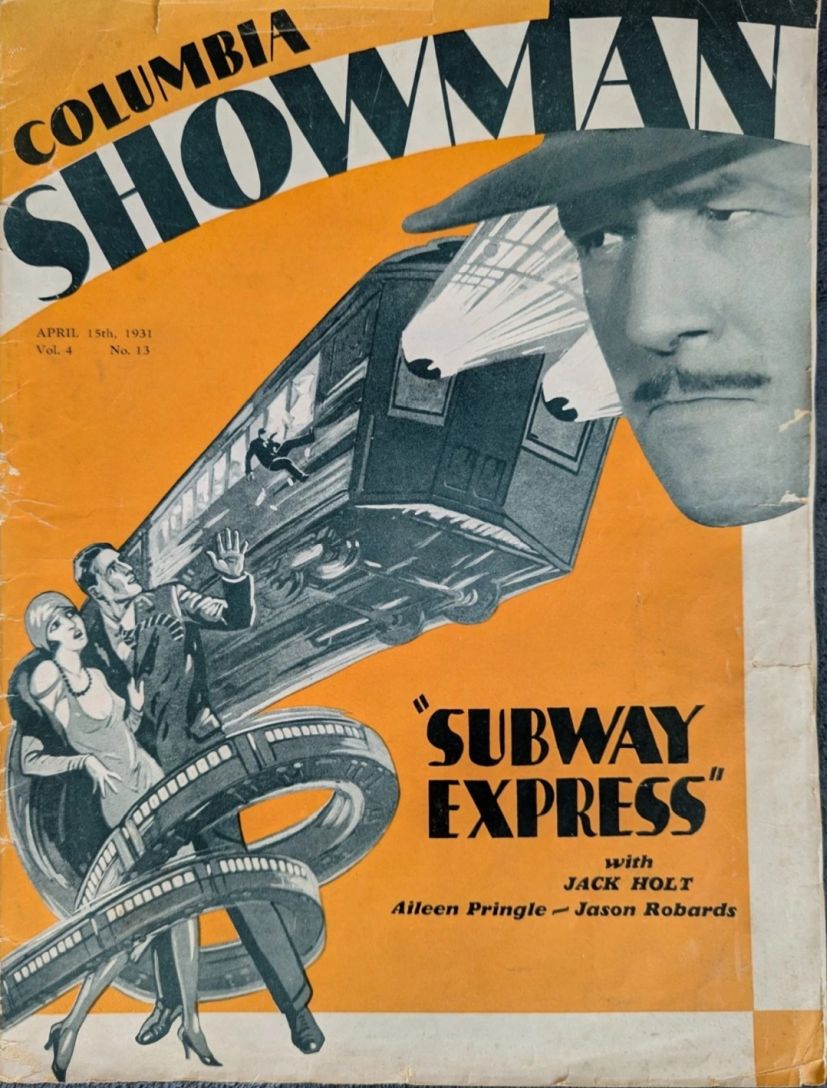 COLUMBIA SHOWMAN magazine side cover 19 April 1931