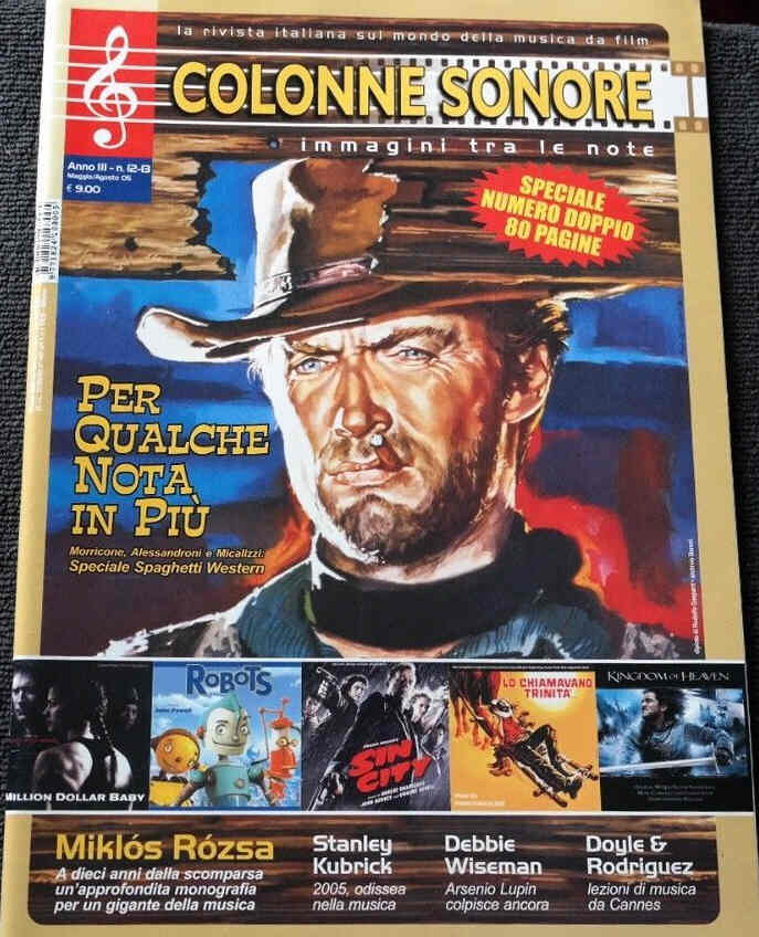 COLONNE SONORE magazine side cover  May/August 2005