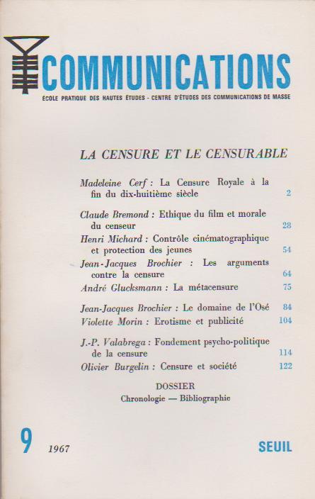 COMMUNICATIONS magazine side cover Issue 9   1967