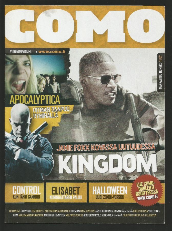 COMO magazine side cover  November 2007