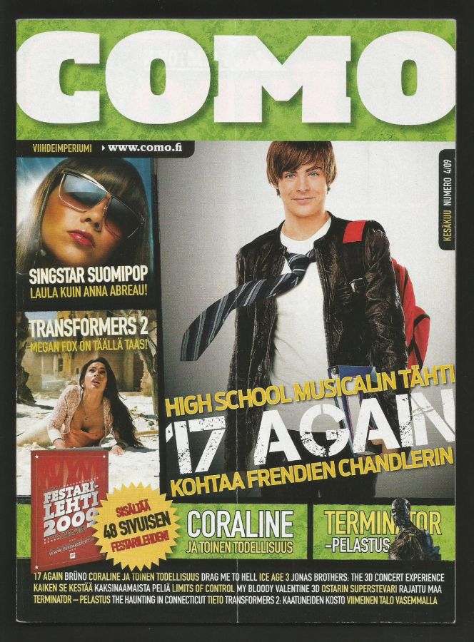 COMO magazine side cover  April 2009