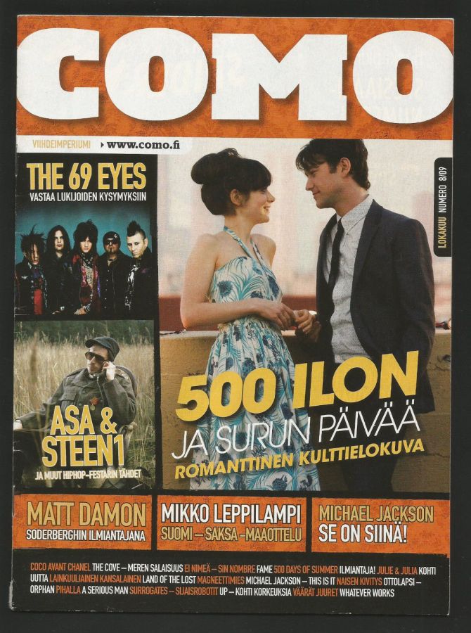 COMO magazine side cover  August 2009