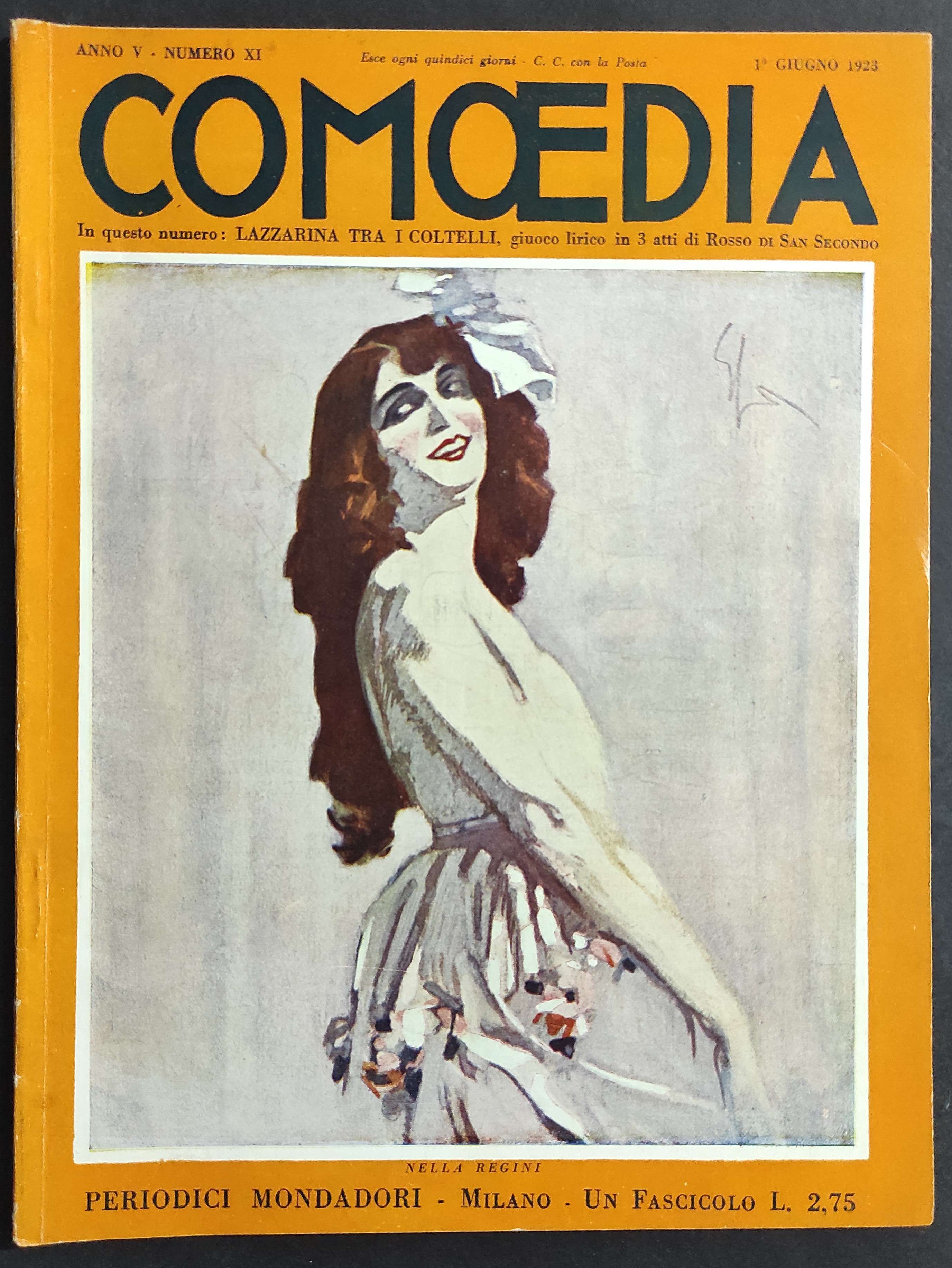 COMOEDIA magazine side cover Issue 11 1 July 1923