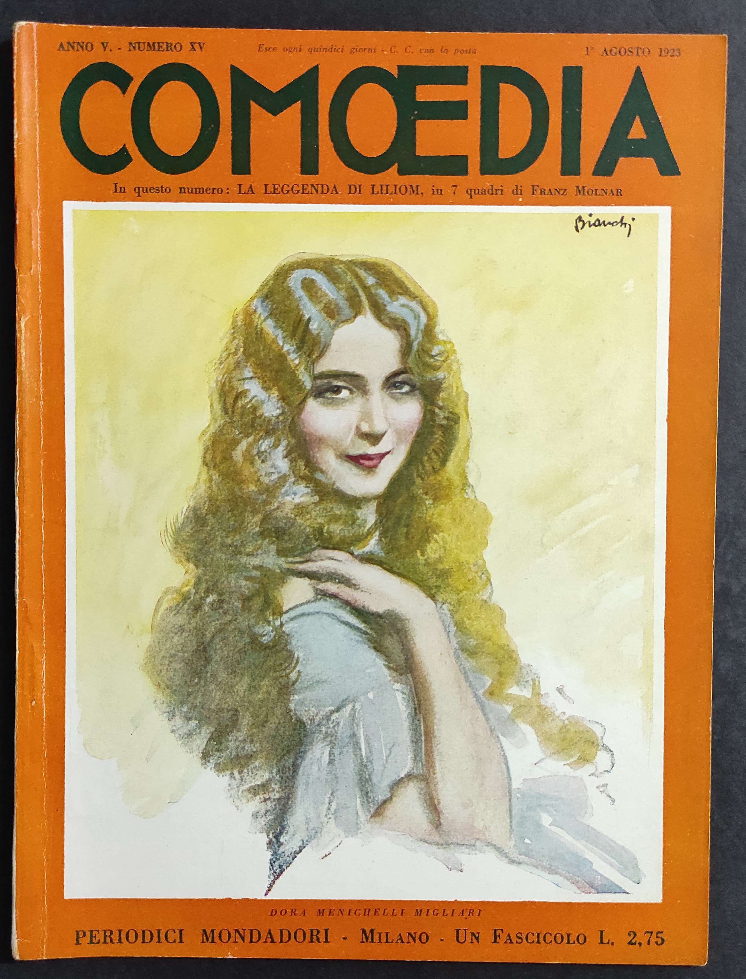 COMOEDIA magazine side cover Issue 15 1 August 1923