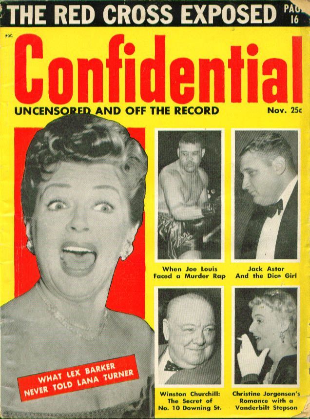 CONFIDENTIAL magazine side cover November/December 1954